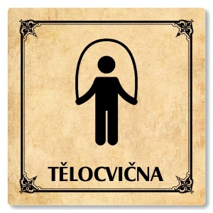 Tělocvična, 80x80mm, pergamen, Nebraska